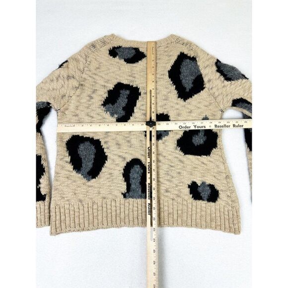 Sleeping On Snow Sweater Large Leopard Print Wool Mohair Blend - Picture 6 of 8
